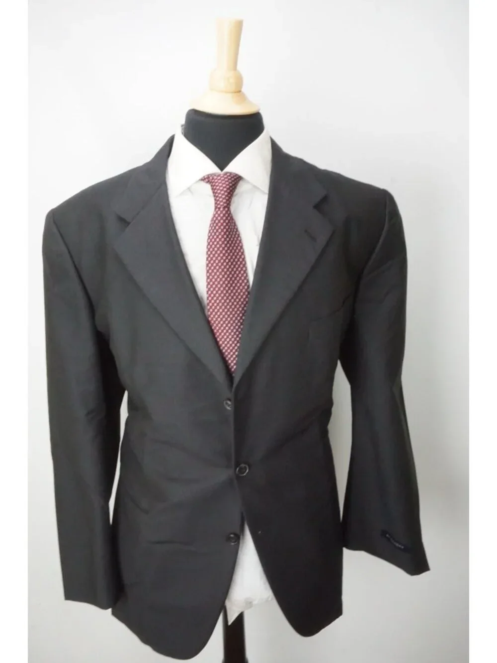Burberry London Brown Pindot Silk Blend 2 Pc Suit Jacket Pants Sz 50R BRAND NEW